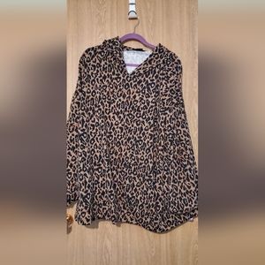 Leopard print 3x Hoodie with pockets